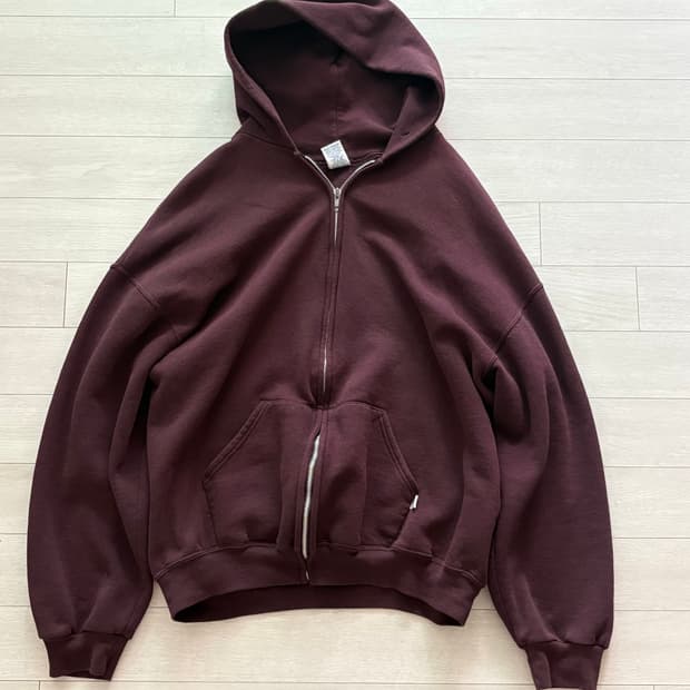 러셀 애슬레틱 스웨트 후드집업 버건디 플럼 (XL)