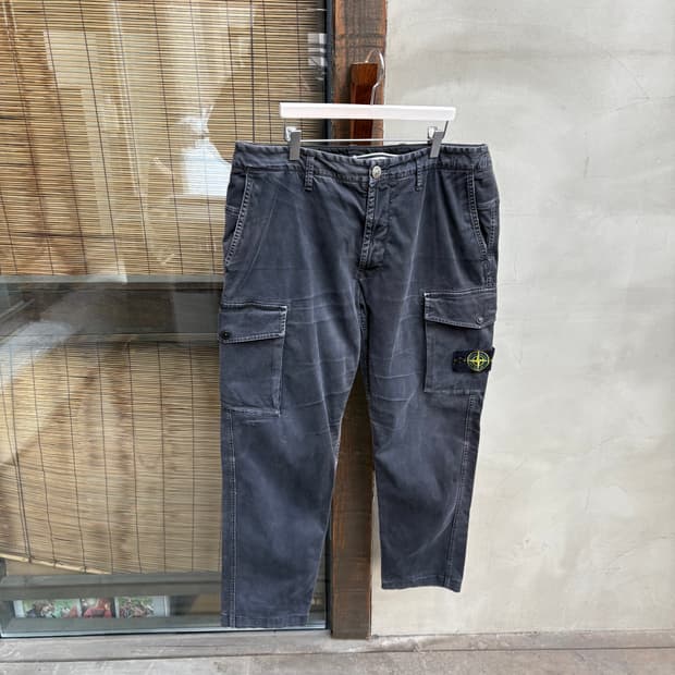 스톤아일랜드 가먼트 다이드 카고 팬츠