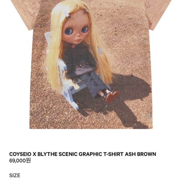 코이세이오 X 브라이스 씨닉 그래픽 티셔츠 애쉬 브라운