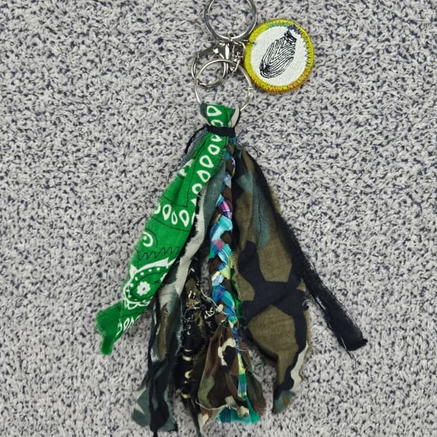 핸드메이드 커스텀 패치 반다나 카라비너 키링 ( OS ) / 11680