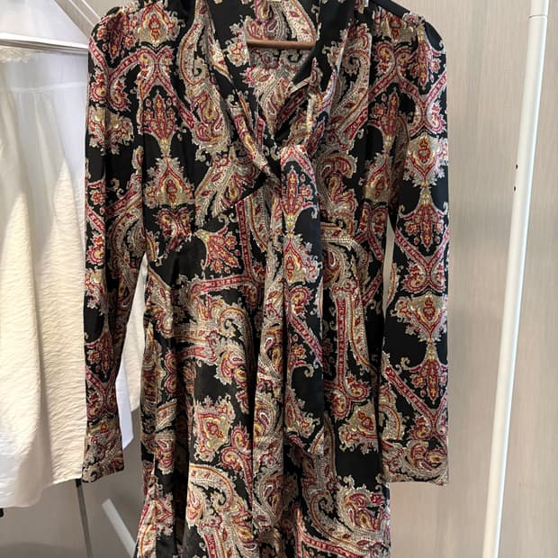 페이즐리 타이 미니원피스