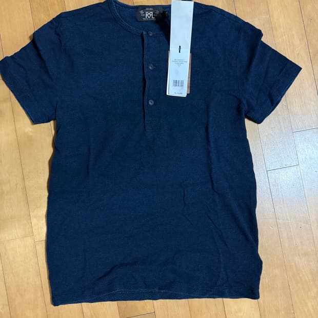 RRL 인디고 헨리넥 셔츠
