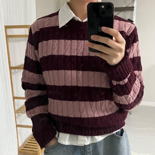 니트+셔츠 세트 새상품