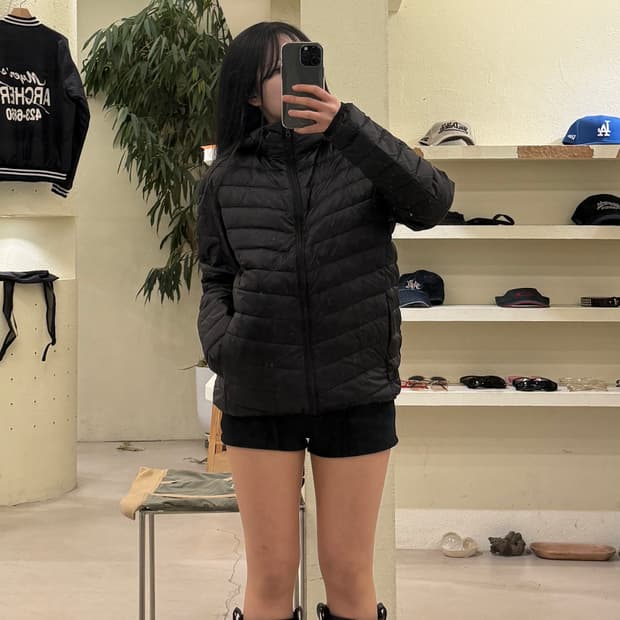 빈티지 블랙 경량패딩 U267
