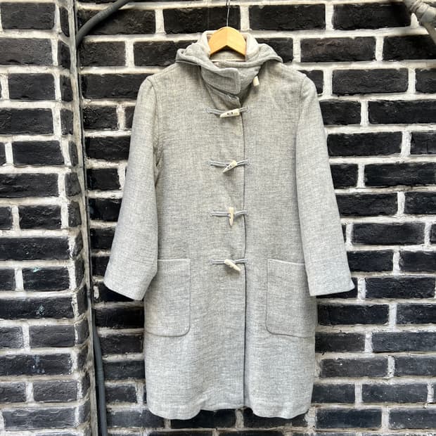 Maison Margiela 트위드 바라클라바 더플코트