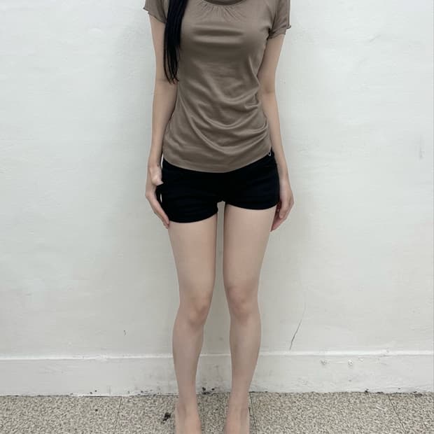 Anna kreek silk neck drape short sleeve