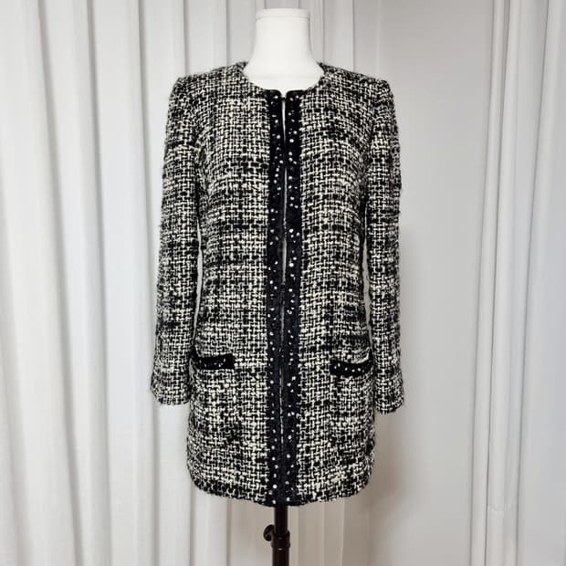 막스마라 버진울 트위드 부클 자켓 (55) 상태좋음