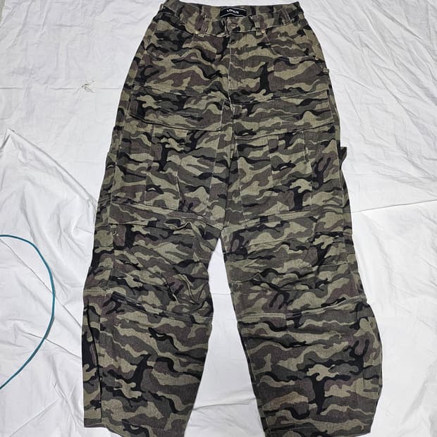 IDWS 와이드 카모 카고 팬츠 0