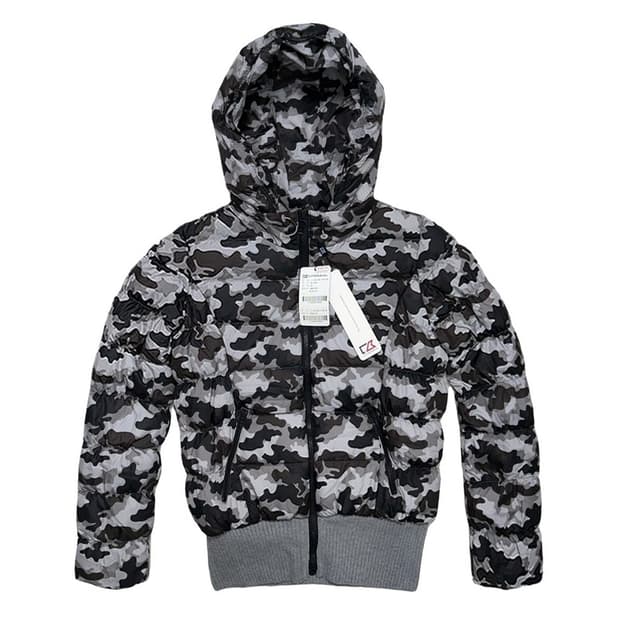 [새상품] 커더벅 카모 후드 구스패딩 90