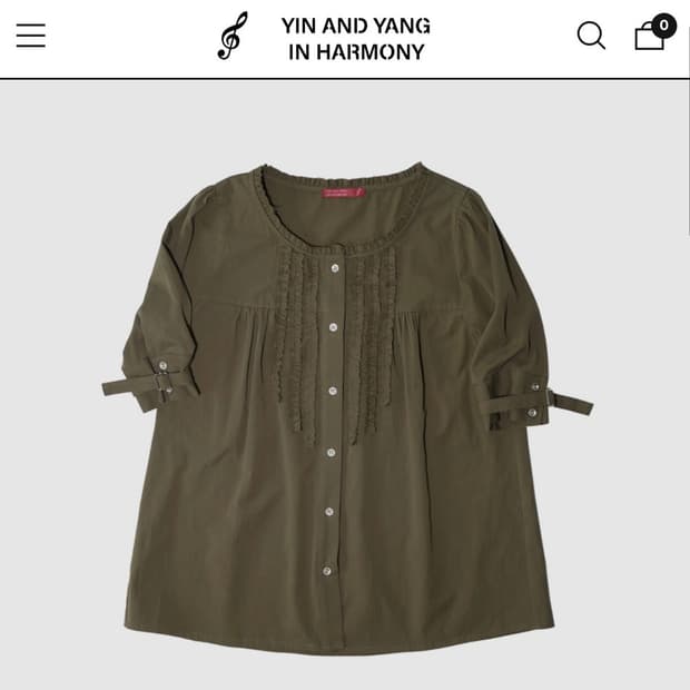 인앤양인하모니 모모 블라우스 카키