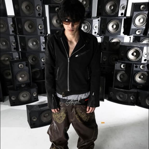 [b.access] Washed Black Moti Zip Jacket