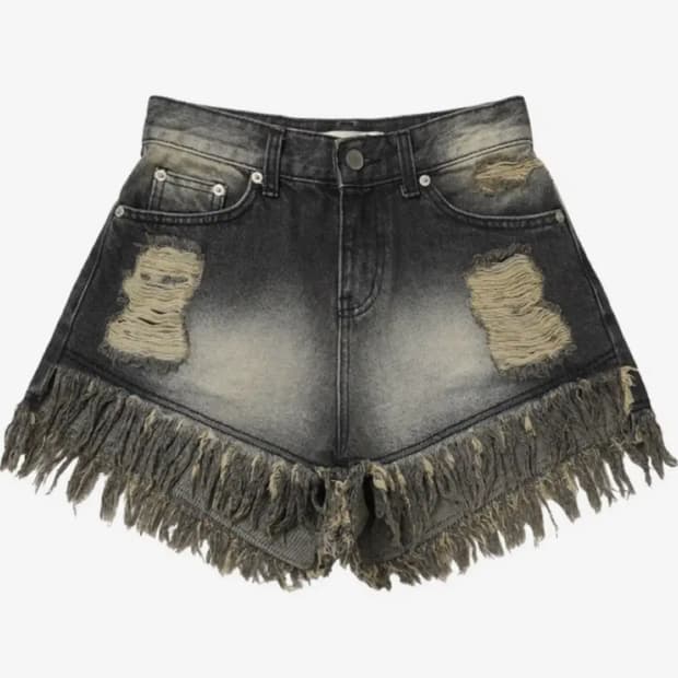 보헤미안서울 데미지 워싱 쇼츠 그레이 M