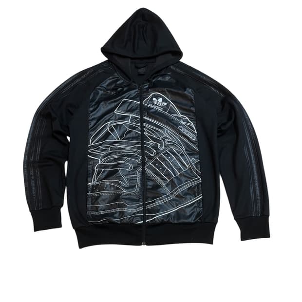 아디다스 자수 디테일 후드집업