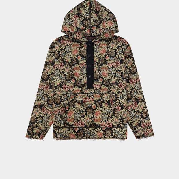 0tape BOTANICAL HOODED HENLEY