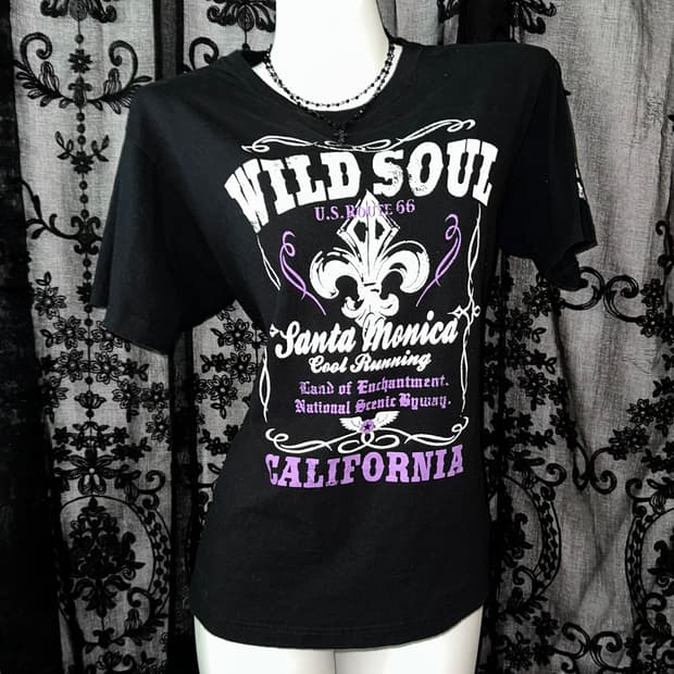 punk lettering short-sleeved 