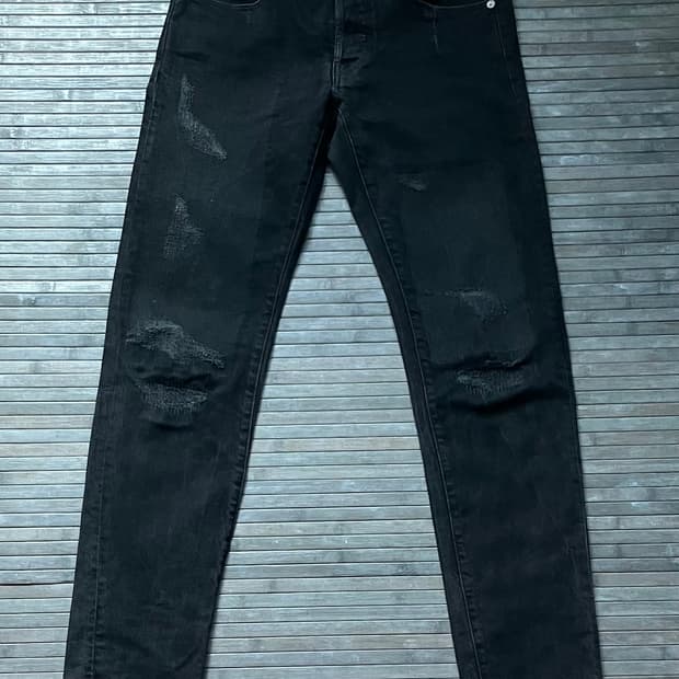 Slim restored black denim 
