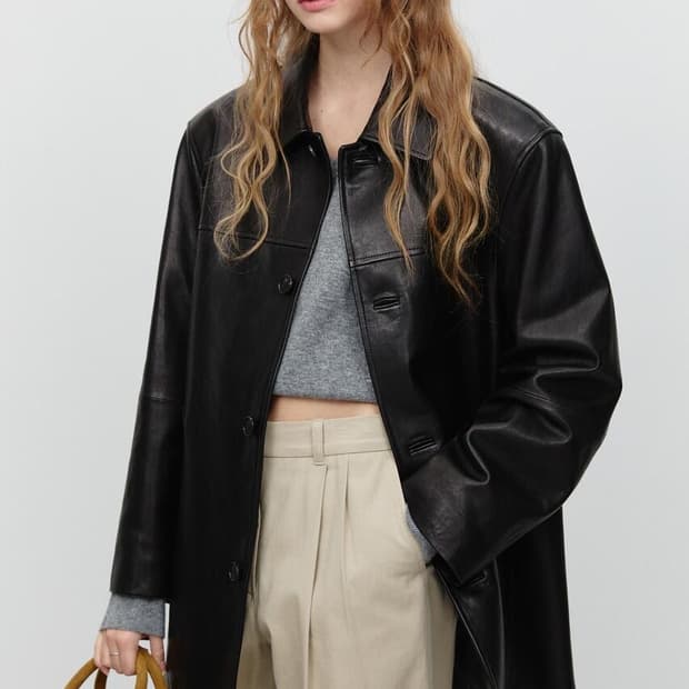 (XS)Dunst 던스트 유니섹스 램스킨 하프 카코트 레더자켓