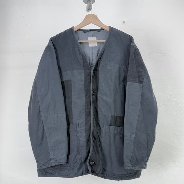 세이지 드 크레트 24ss 패치워크 논카라 코튼 자켓