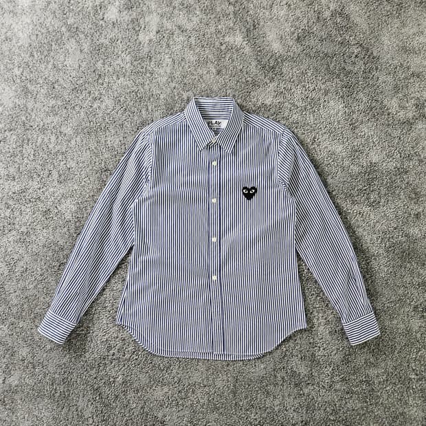 [무료배송] COMME des GARÇONS PLAY 스트라이프 셔츠