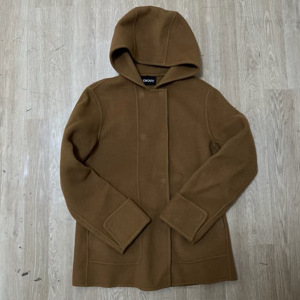 DKNY 뉴욕 여성 울 후드 자켓 S/90 