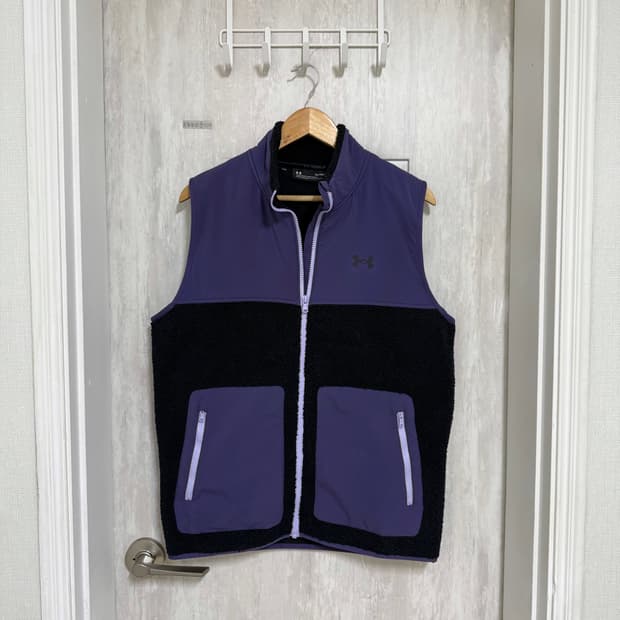 남성 XL / 언더아머 후리스 조끼 베스트 퍼플