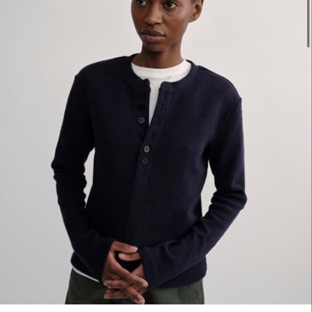 Colorcolour BUTTON HENLEY NECK (navy) 2