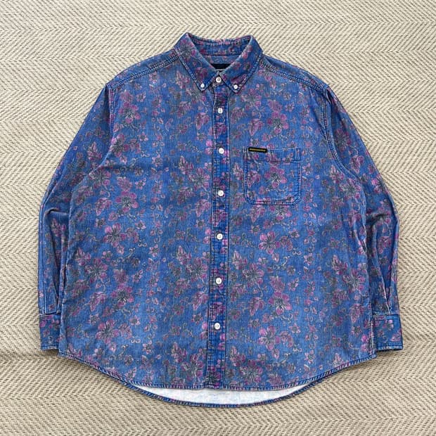디스이즈네버뎃 플라워패턴 코듀로이 셔츠 r3273