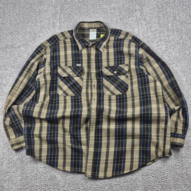 칼하트 체크 헤비 코튼 플란넬 워크 셔츠 ( 상세설명참조 )/ 10339