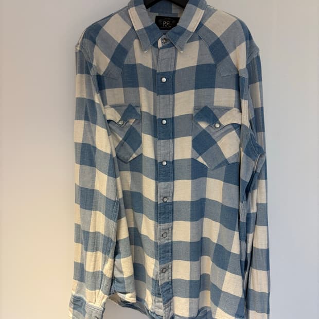 RRL 더블알엘 플래드 웨스턴 셔츠 L
