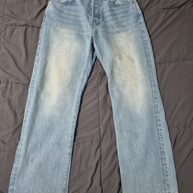 아웃스탠딩 셀비지 워싱 데님 팬츠