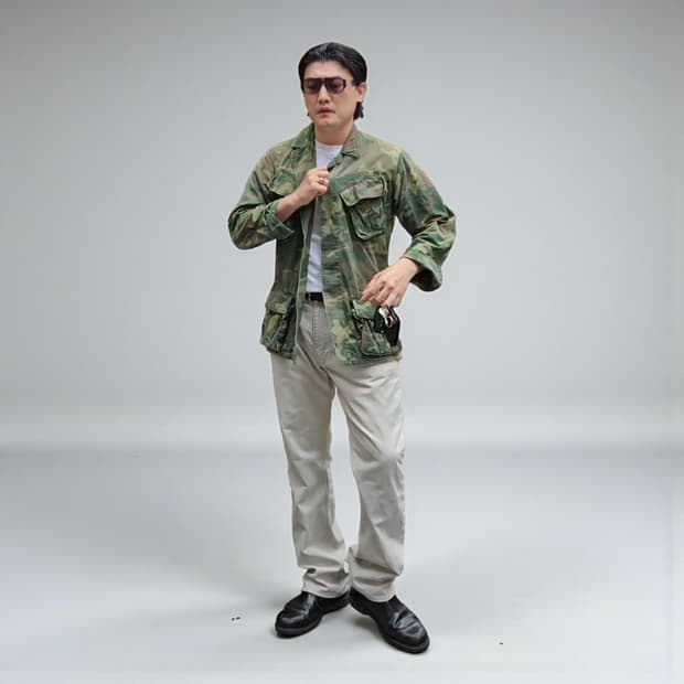 60S 70S 정글 퍼티그 자켓 S N1211