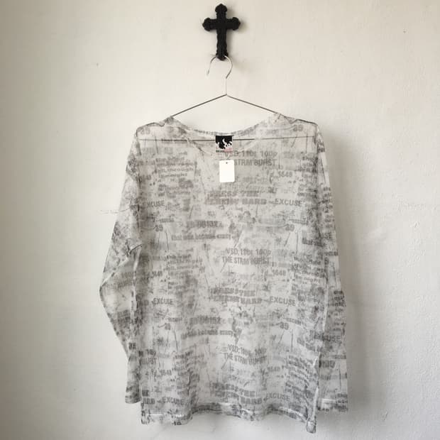 Lettering printing see through mesh slee