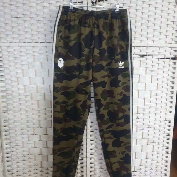 아디다스 x 베이프 카모 트레이닝 바지 L