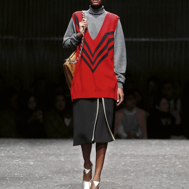 프라다 FW14 울-캐시미어 슬리브리스 스웨터