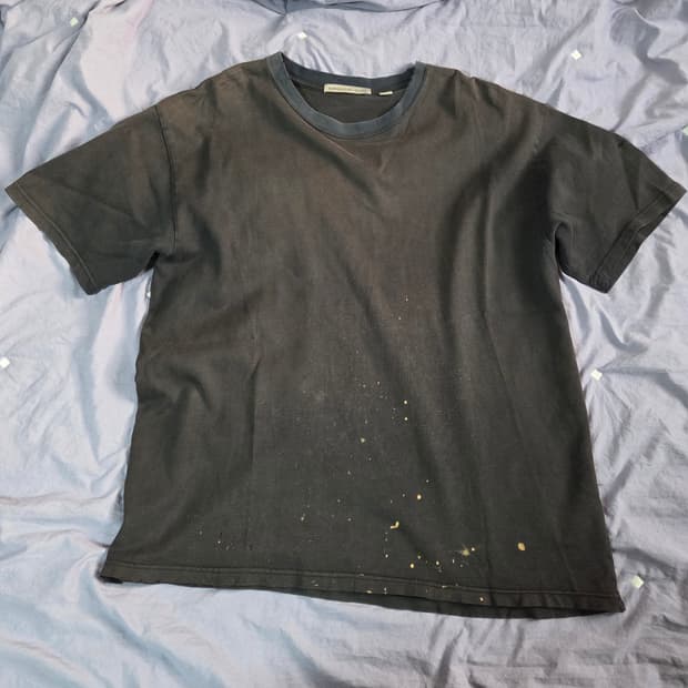 페이드 페인팅 빈티지 반팔 티셔츠 ~2XL