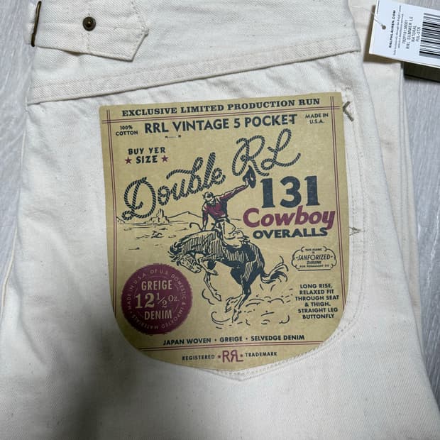 RRL 빈티지 파이브포켓 에크루 32X32