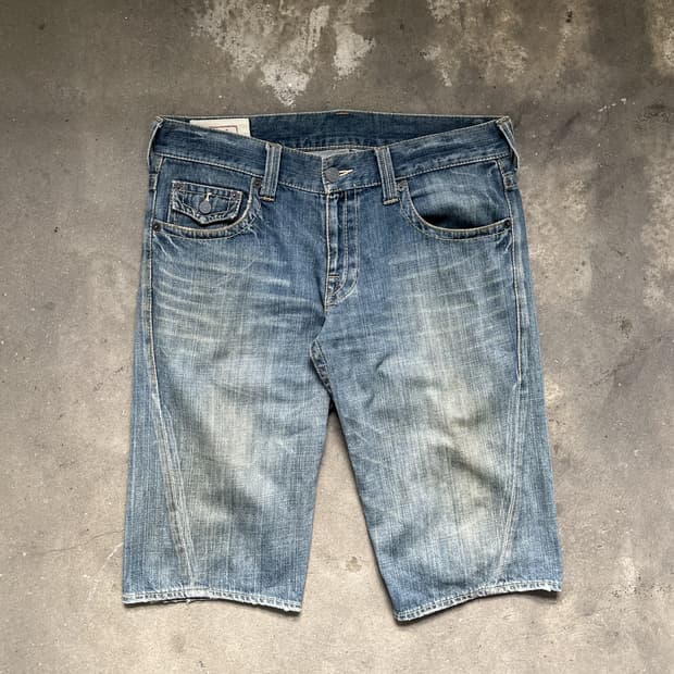 Vintage 커브드 버뮤다 팬츠 