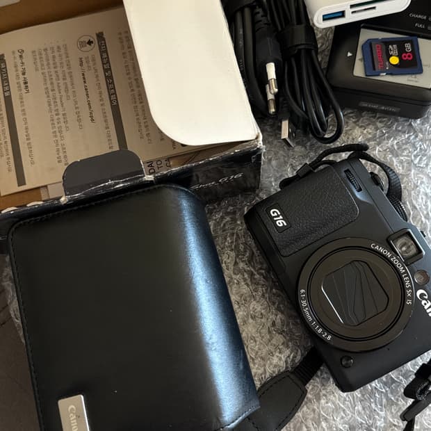 캐논 파워샷 G16 풀박스 + 충전기 SD카드