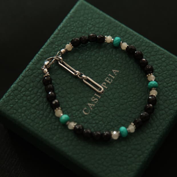 CASIOPEIA #041 Turquoise Zebra 오닉스 팔찌