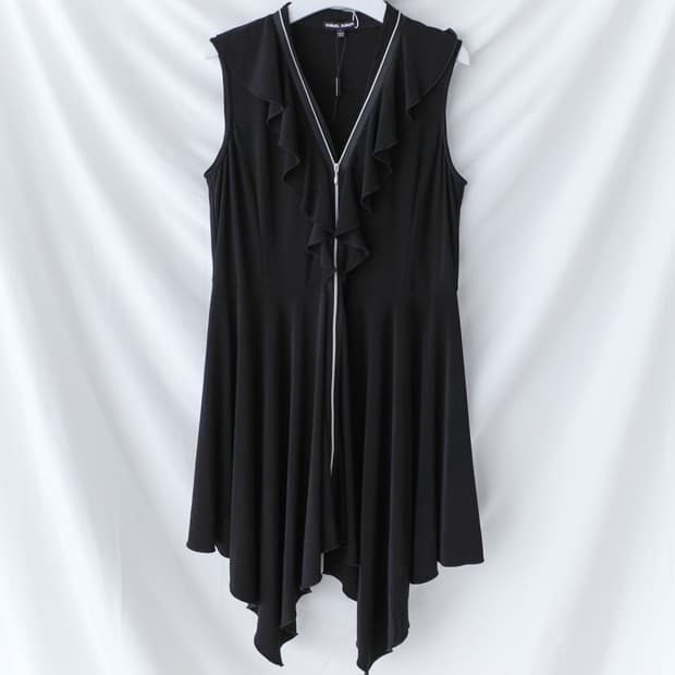 zip frill dress