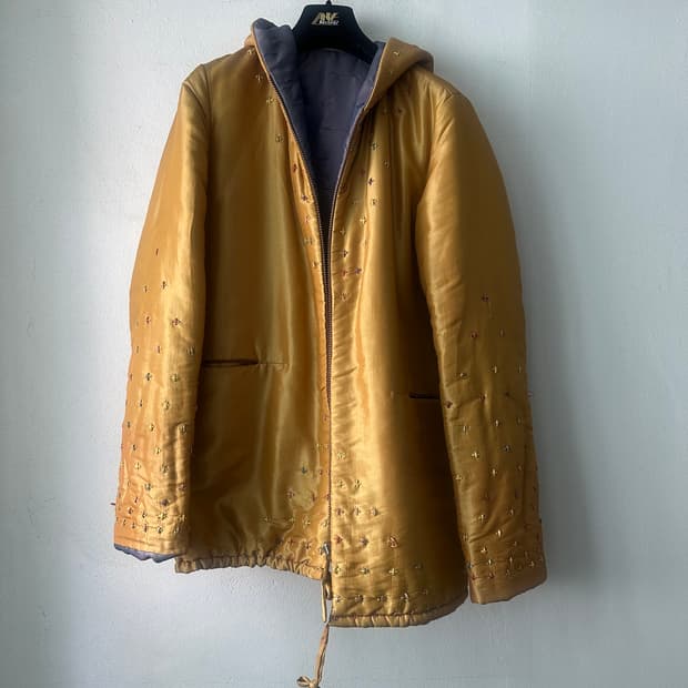 vintage reversible hooded parka