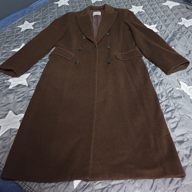 쉬즈미스 울 혼방 롱코트 모카 (55사이즈)
