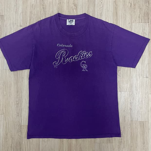 100~105) 80~90s Lee X MLB 로키스 반팔티(RRL&폴로