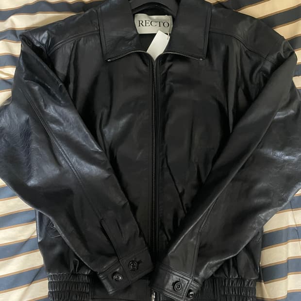 렉토 빈티지 크랙 이펙트 레더자켓 XL