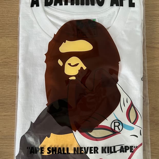 베이프 키츠네 반팔 L 라지 새상품