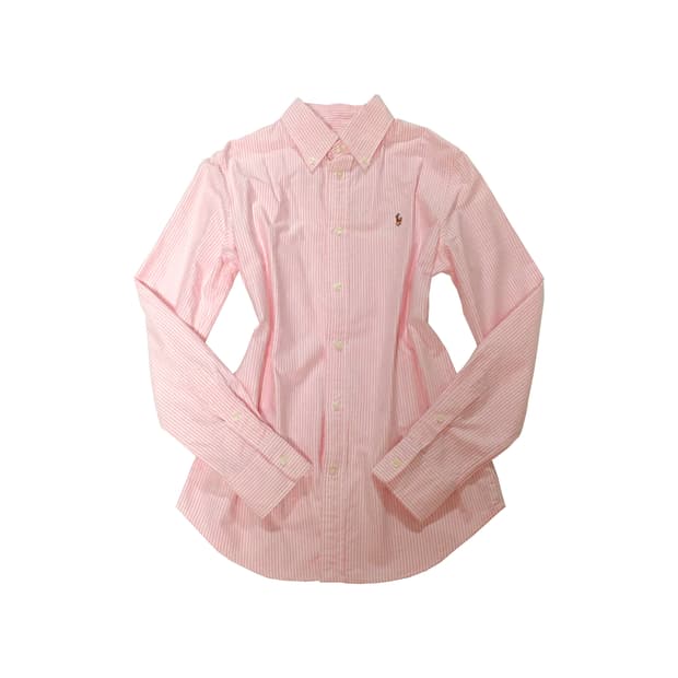 폴로랄프로렌 핑크스트라이프 슬림핏 셔츠