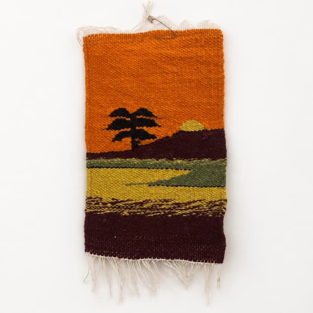 일본 빈티지 미니러그 | Orange vintage mini rug