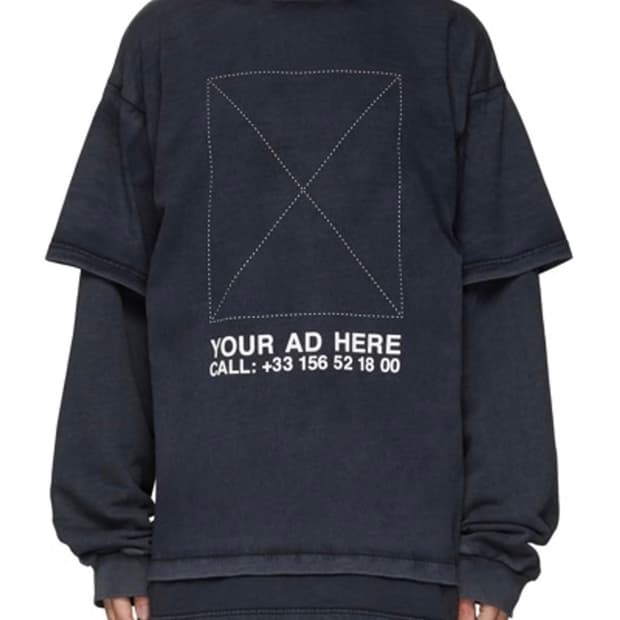 발렌시아가 유어 애드 히어(Your Ad Here) 더블 레이어 후디
