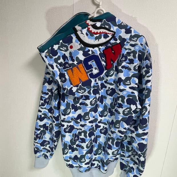 베이프 ABC 카모 더블샤크 후드집업