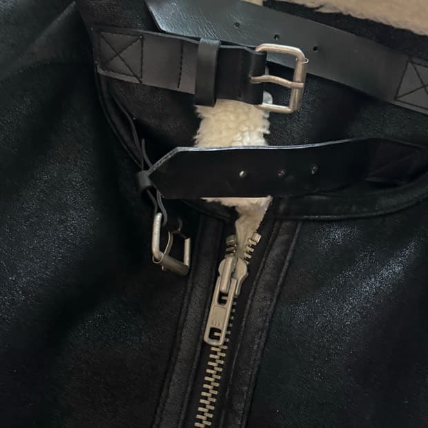 쉐르파 라이닝 페이크 레더 무스탕 (B-3)